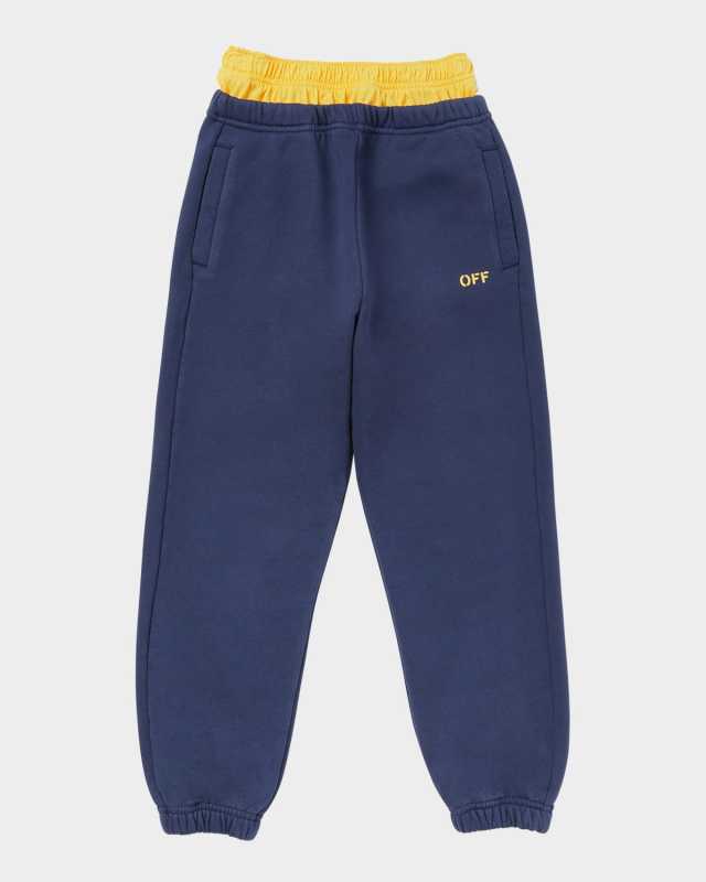 Boy's Off Stamp Cotton Sweatpants, Size